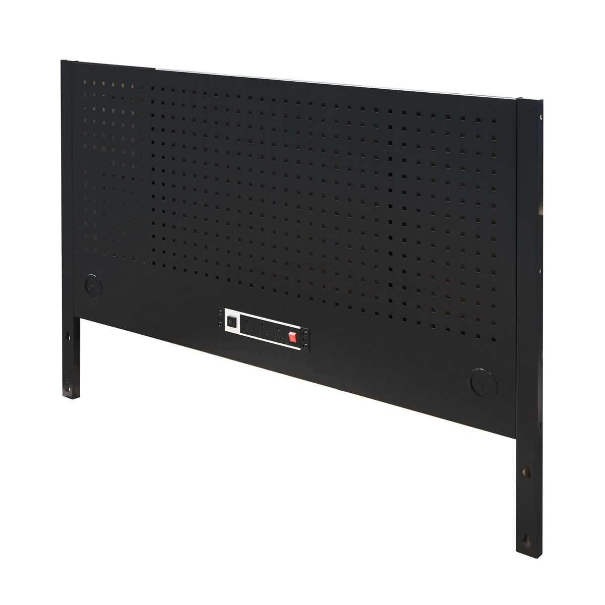 SGS 72in Pegboard Back Panel for Modular Workbench with Power Strip